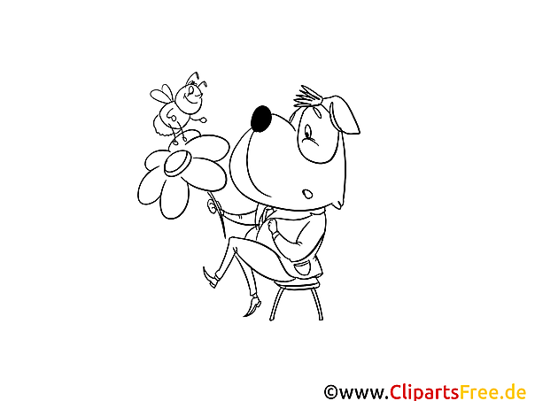 Hund mit Blume Kostenlose Ausmalbilder und Malvorlagen Hund mit Blume Kostenlose Ausmalbilder und Malvorlagen