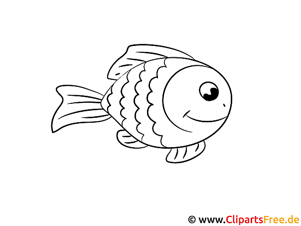 Kostenloses Ausmalbild Fisch Kostenloses Ausmalbild Fisch