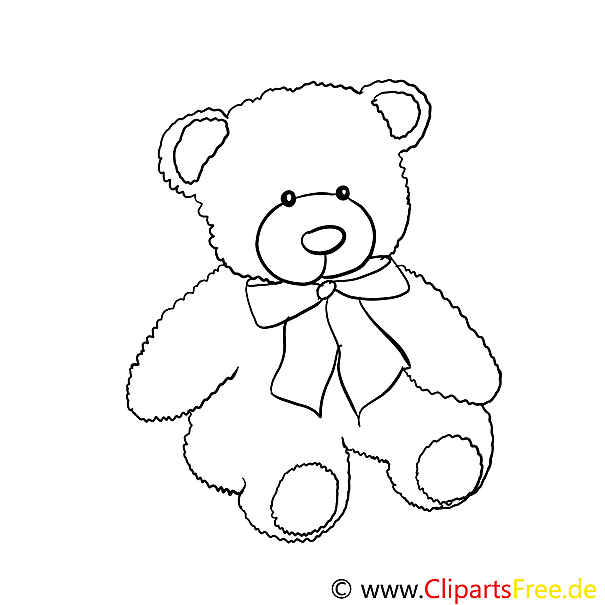 Schöner Teddy Bild zum Drucken und Ausmalen Schöner Teddy Bild zum Drucken und Ausmalen