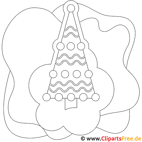 Kostenlose Malvorlage zu Weihnachten - Weihnachtsbaum Kostenlose Malvorlage zu Weihnachten - Weihnachtsbaum