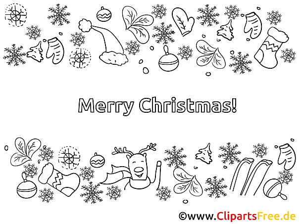 Merry Christmas Ausmalbilder
