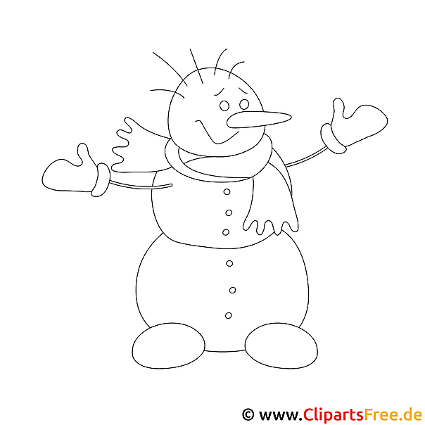 Schneemann Malvorlage zu Weihnachten Schneemann Malvorlage zu Weihnachten