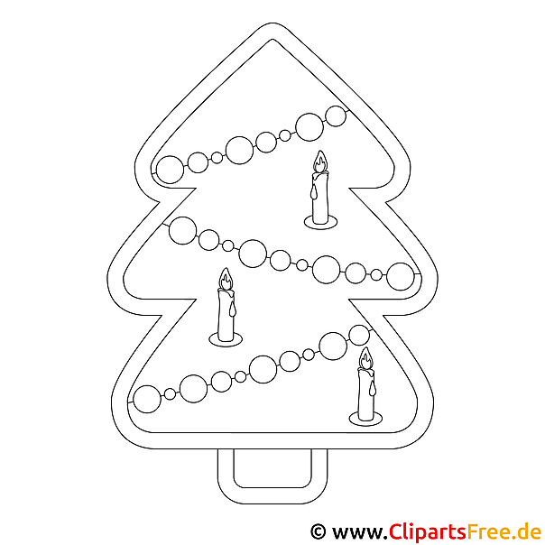 Tannenbaum mit Weihnachtsschmuck - Bilder zum Aus Malen Tannenbaum mit Weihnachtsschmuck - Bilder zum Aus Malen