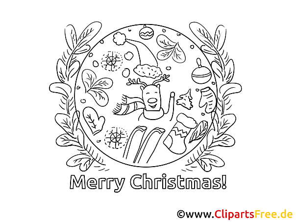 Weihnachtsausmalbild kostenlos drucken Weihnachtsausmalbild kostenlos drucken