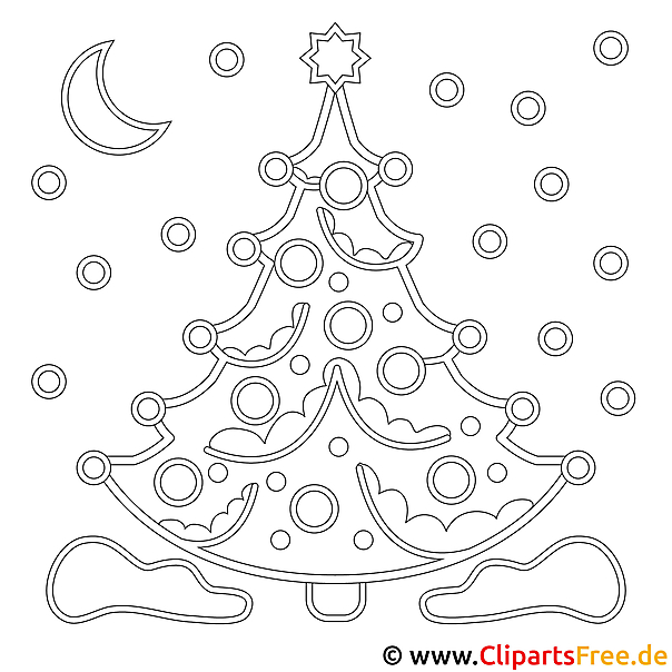 Weihnachtsbaum Bild, Malvorlage, Ausmalbild kostenlos Weihnachtsbaum Bild, Malvorlage, Ausmalbild kostenlos