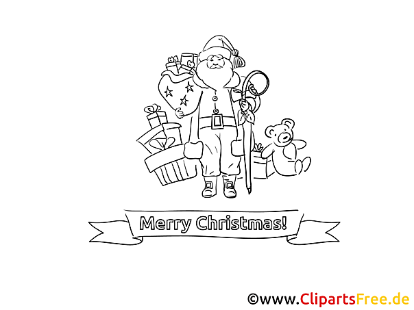 Weihnachtsmann gratis Bild zum Ausmalen Weihnachtsmann gratis Bild zum Ausmalen