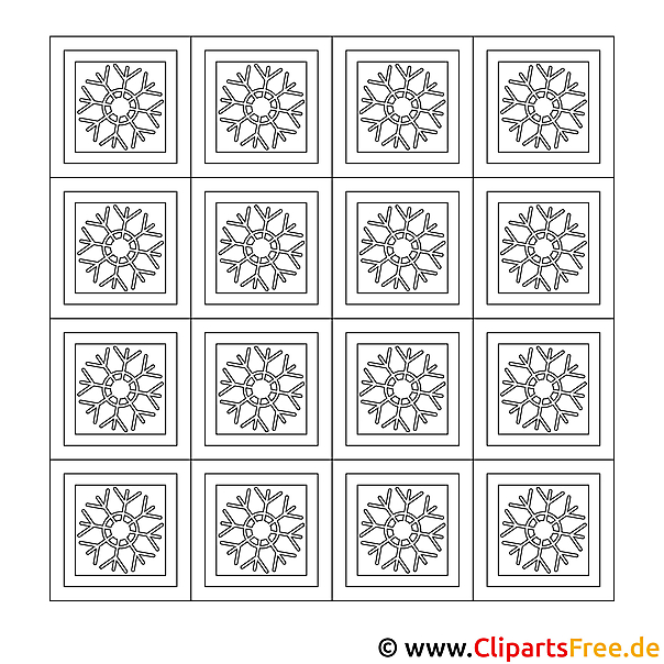 Winter Ornament Bild zum Ausmalen gratis Winter Ornament Bild zum Ausmalen gratis