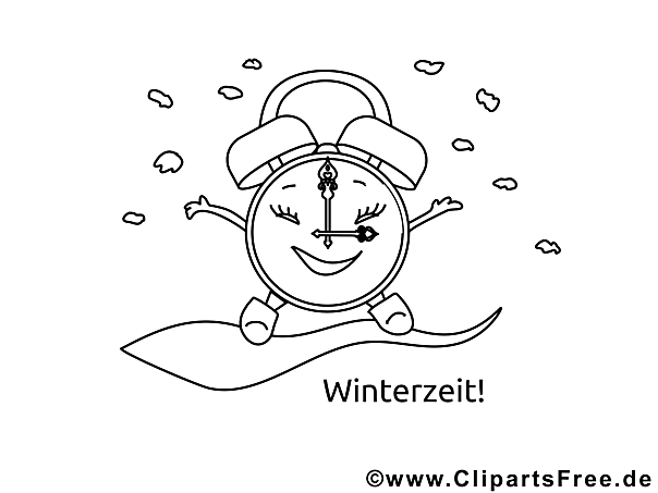 Cartoon-Wecker Malvorlage zum Ausmalen Cartoon-Wecker Malvorlage zum Ausmalen
