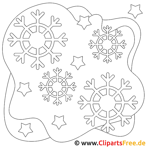 Schneeschnuppen Bild, Malvorlage, Ausmalbild Schneeschnuppen Bild, Malvorlage, Ausmalbild