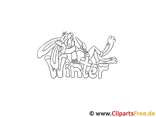 Winter Bild zum Ausmalen gratis Winter Bild zum Ausmalen gratis