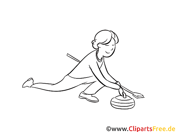 Curling - Winter Sport Malvorlage Curling - Winter Sport Malvorlage