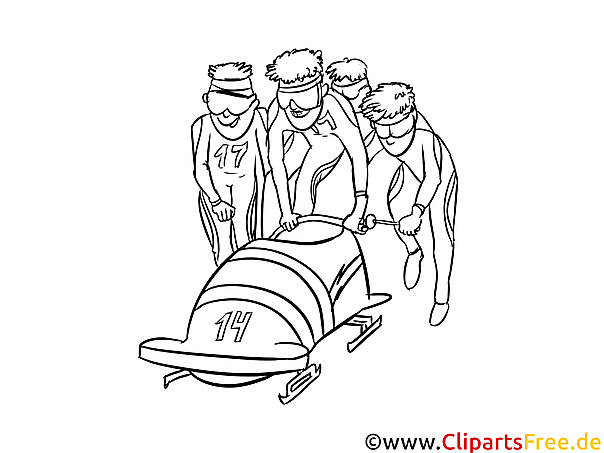Gratis Ausmalbild Bob Wintersport Gratis Ausmalbild Bob Wintersport
