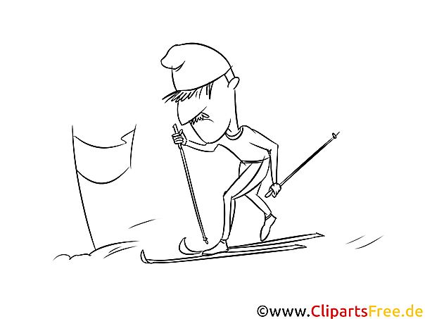 Ski, Urlaub, Winter Sport Ausmalbild kostenlos Ski, Urlaub, Winter Sport Ausmalbild kostenlos