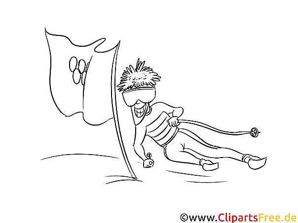 Skipsport, Slalom - Winter Sport Ausmalbilder Skipsport, Slalom - Winter Sport Ausmalbilder