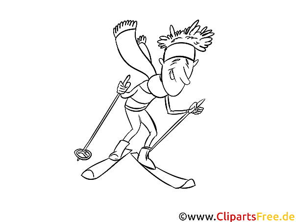 Skiurlaub - Winter Sport Ausmalbilder Skiurlaub - Winter Sport Ausmalbilder
