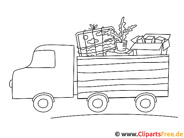 Ausmalbild LKW - Lastkraftwagen Ausmalbild LKW - Lastkraftwagen