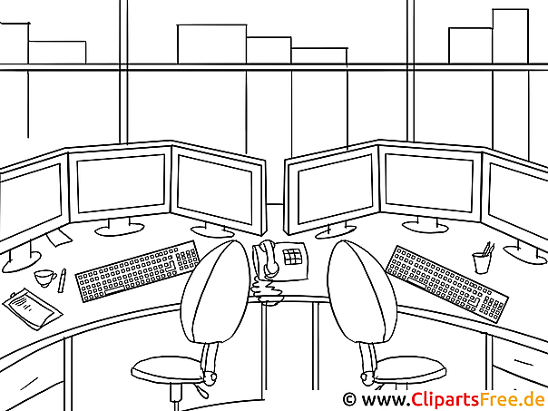 Büro Arbeitsplatz Malvorlage Büro Arbeitsplatz Malvorlage