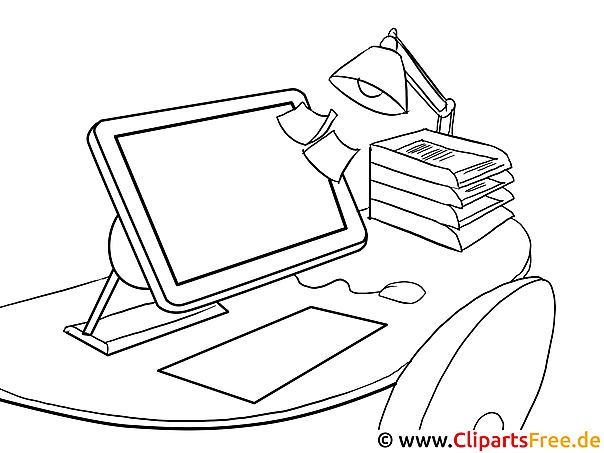 Bürotisch Ausmalbilder für Kinder gratis Bürotisch Ausmalbilder für Kinder gratis