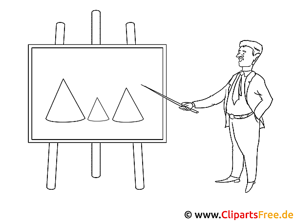 Mann erklärt Diagramm Malvorlage Mann erklärt Diagramm Malvorlage