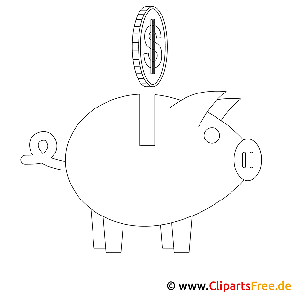 Sparschwein Bild, Malvorlage gratis Sparschwein Bild, Malvorlage gratis