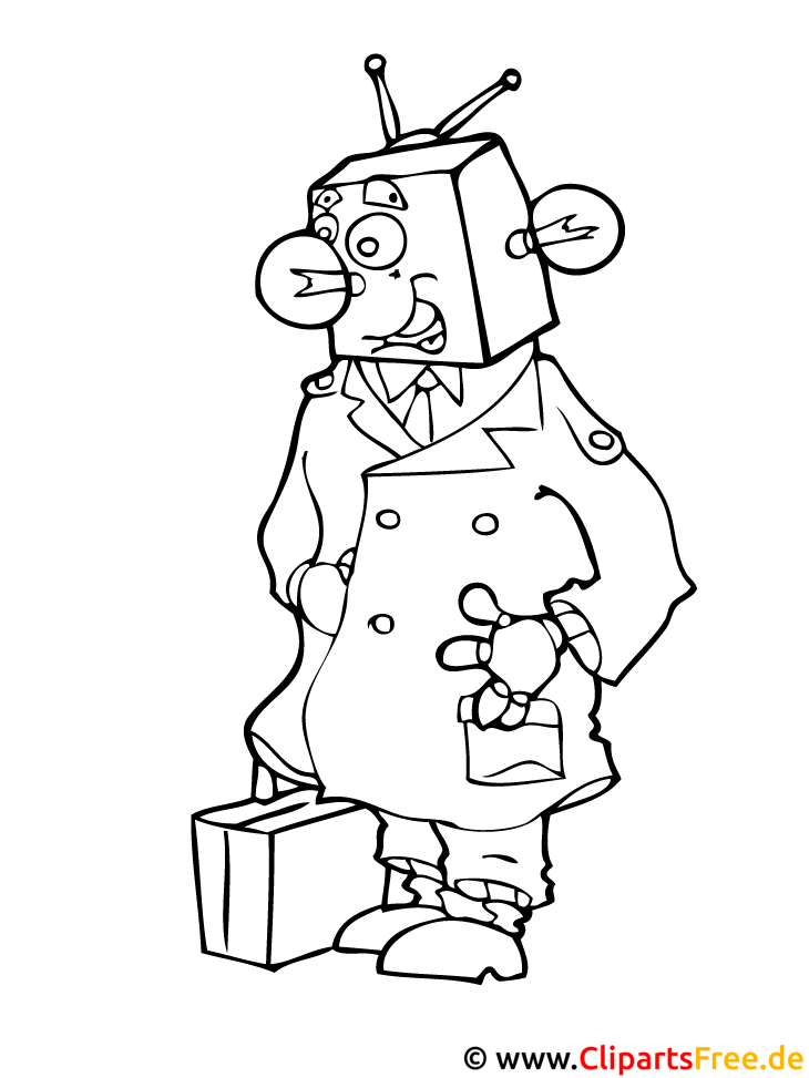 Roboter Malvorlage kostenlos