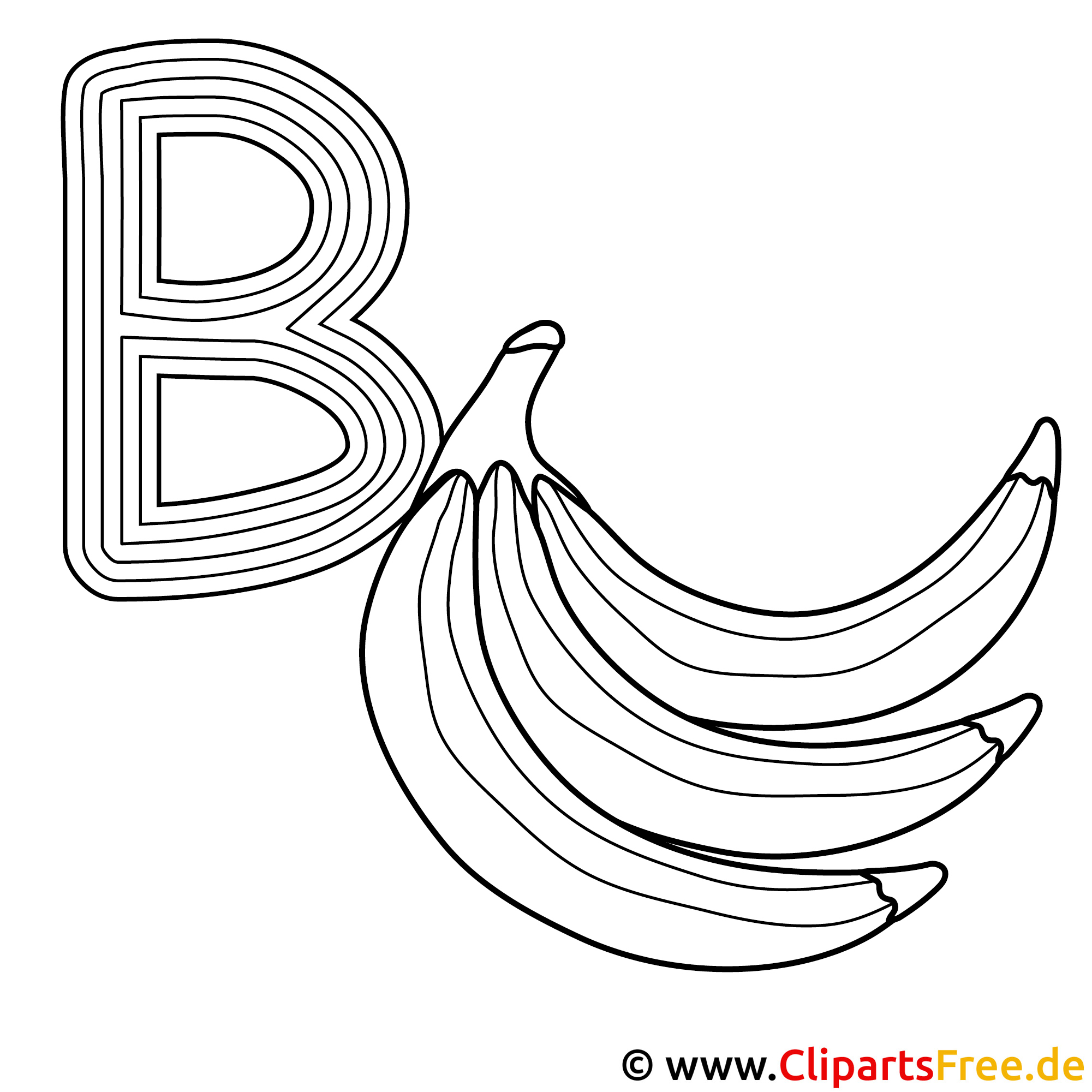 bananas  malbilder zum ausmalen