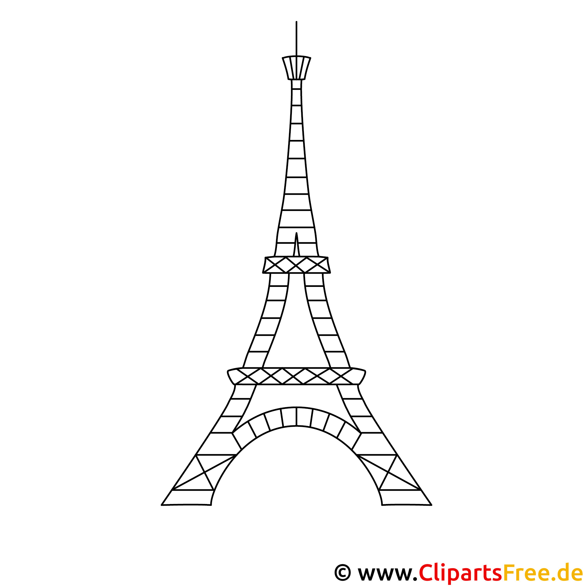 Paris Eiffelturm Zeichnen / Malvorlage vom Eiffelturm in Frankreich