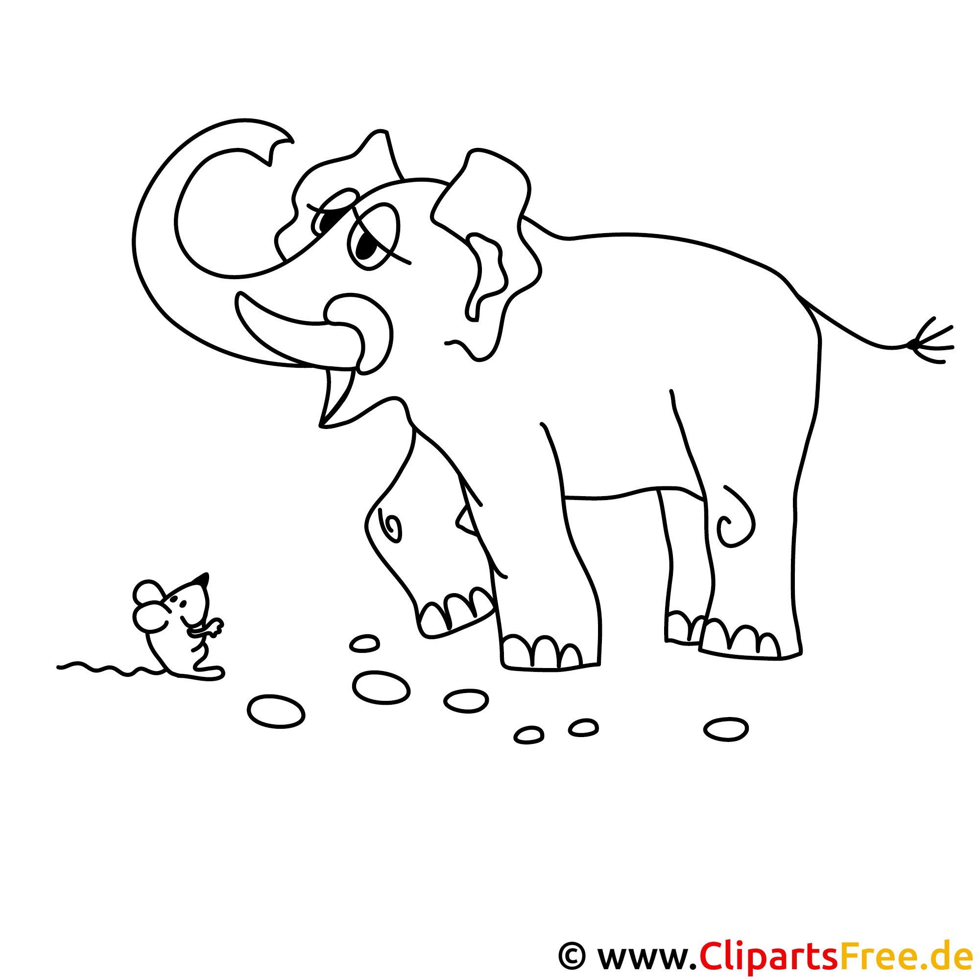 elefant bild zum ausmalen