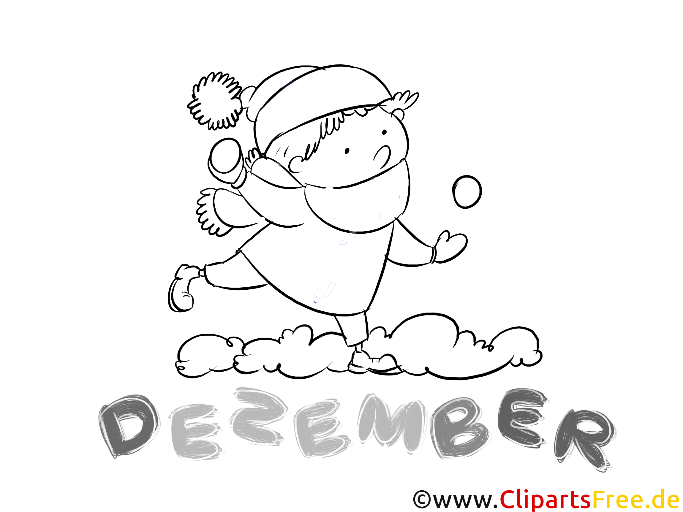 dezember malvorlage  ausmalbilder monate jahreszeiten