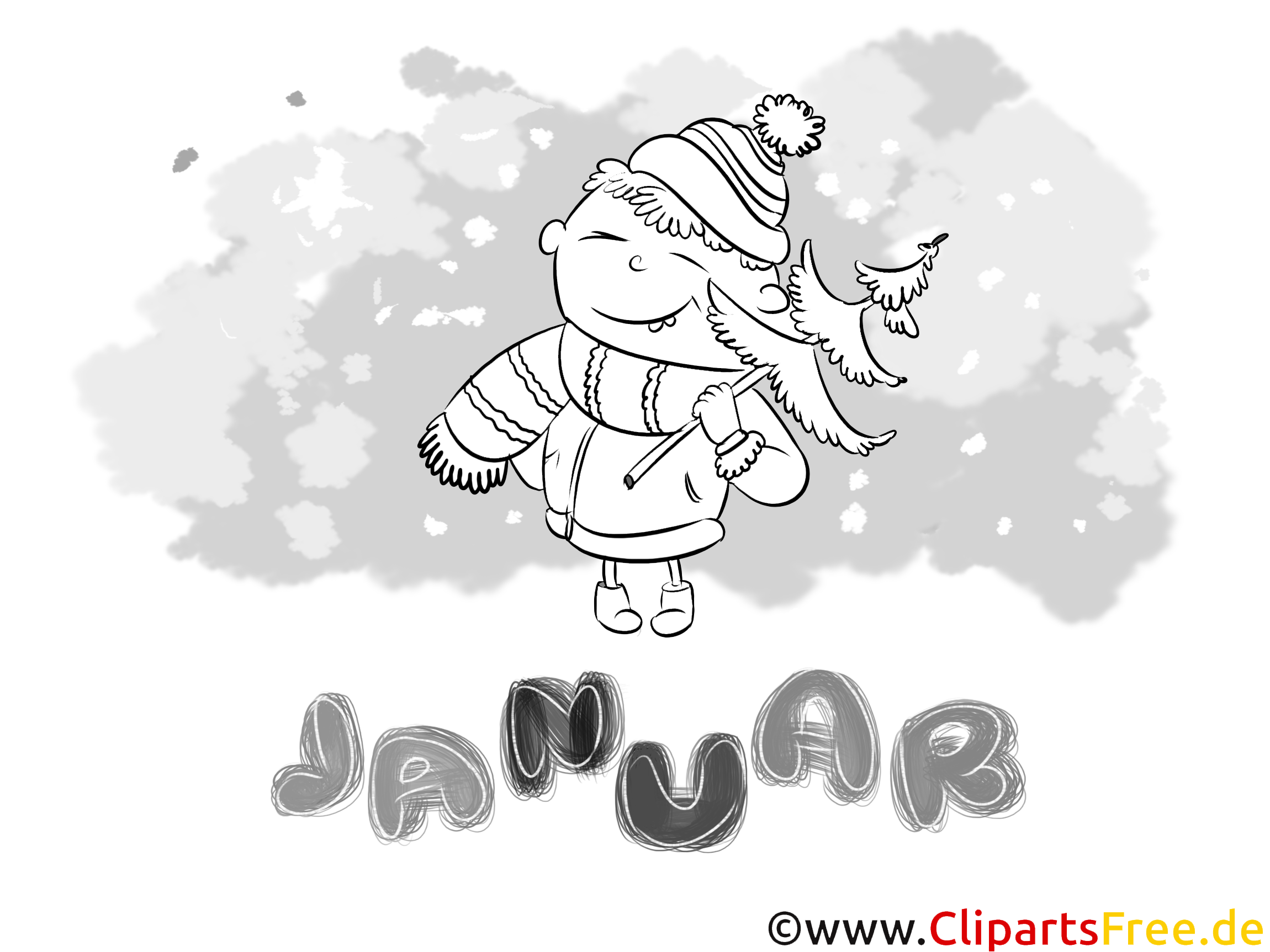 Malvorlage januar information