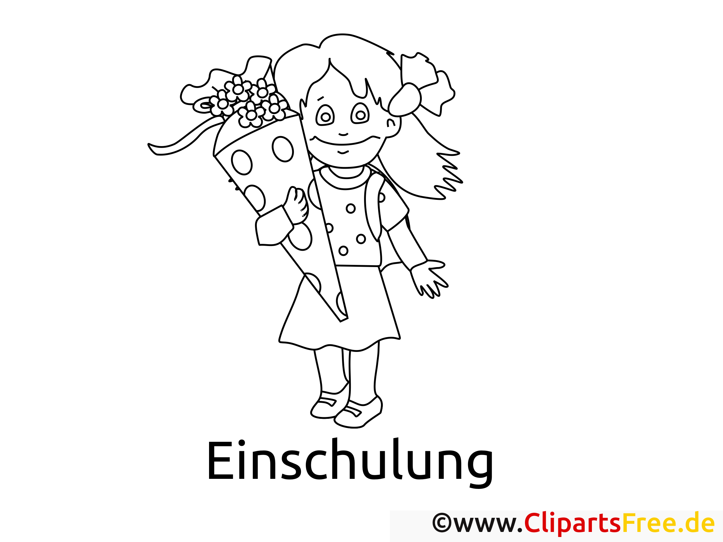 Schultuete Ausmalbild