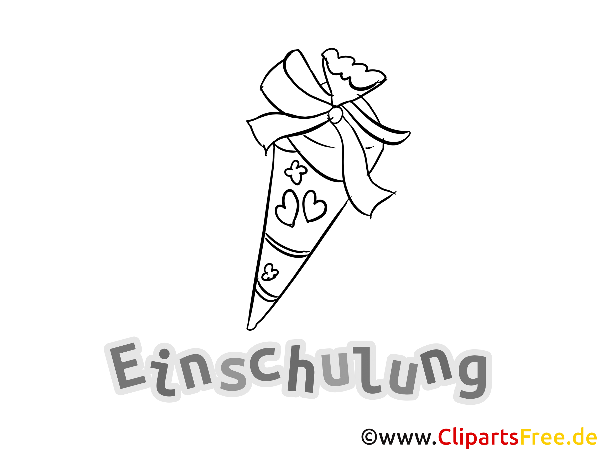 Schultuete Bild zum Ausmalen Ausmalbild, Malvorlage