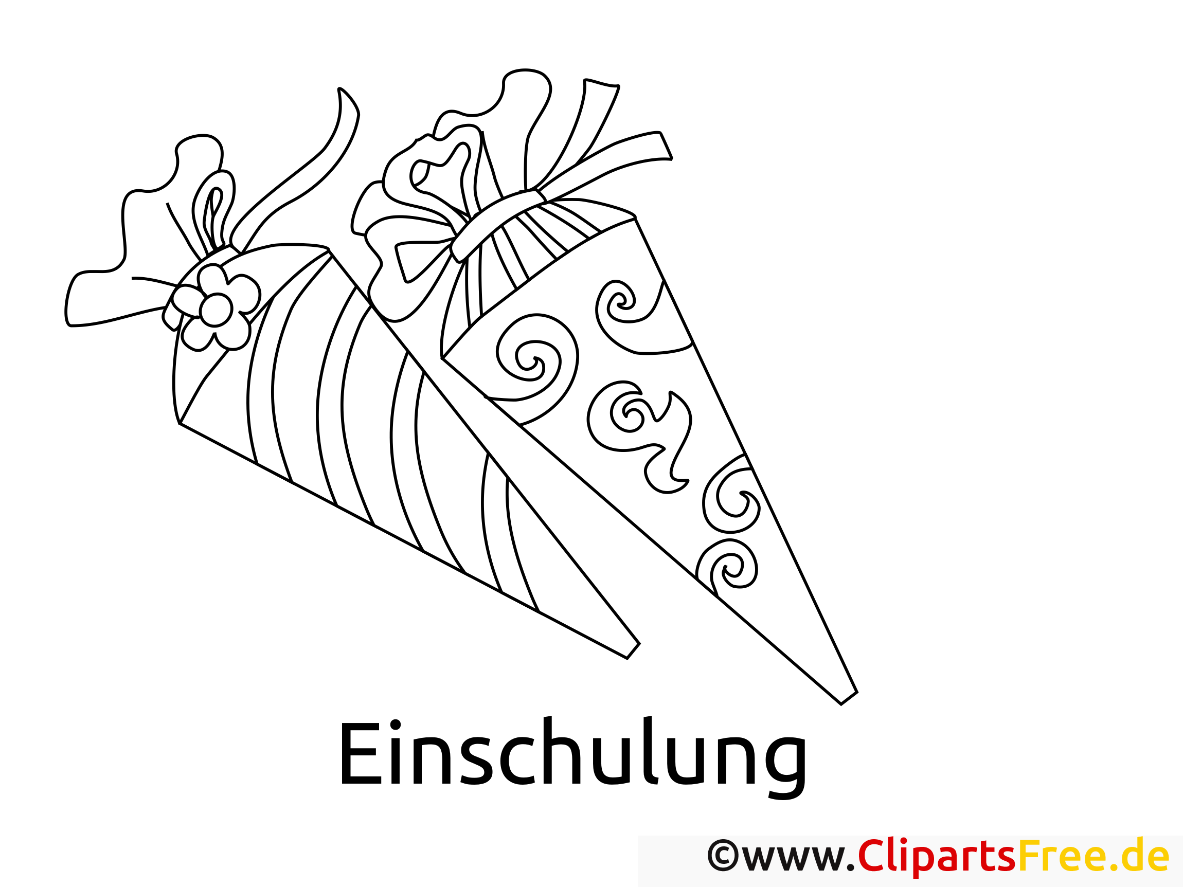 Schultüte Einschulung Bild zum Malen