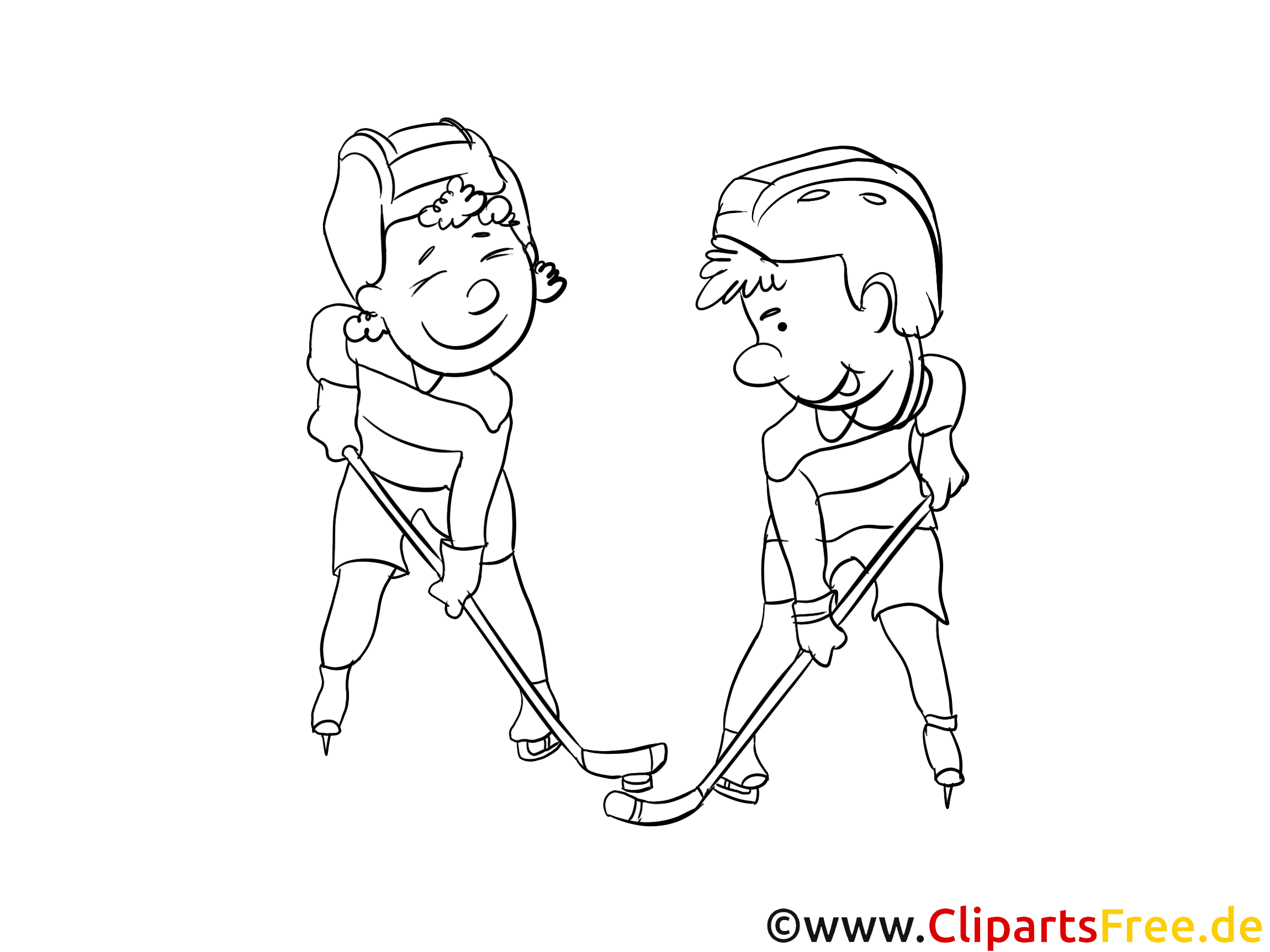 Ausmalbilder Wintersport Eishockey