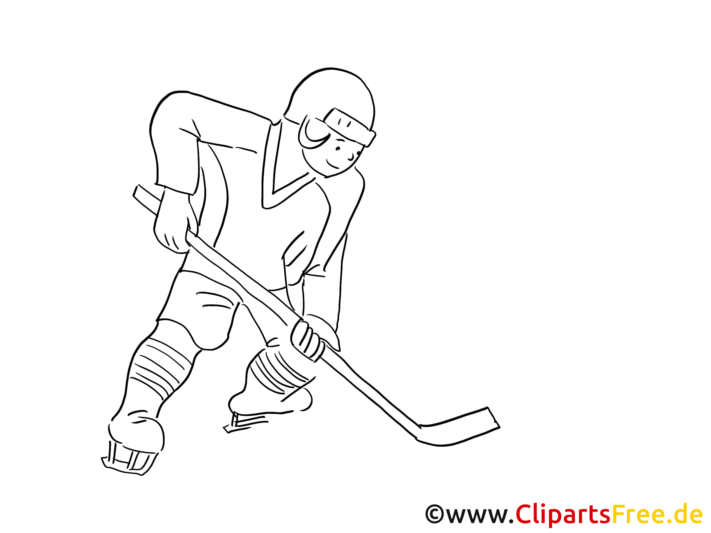 Eishockeyspieler Malvorlage WinterSport