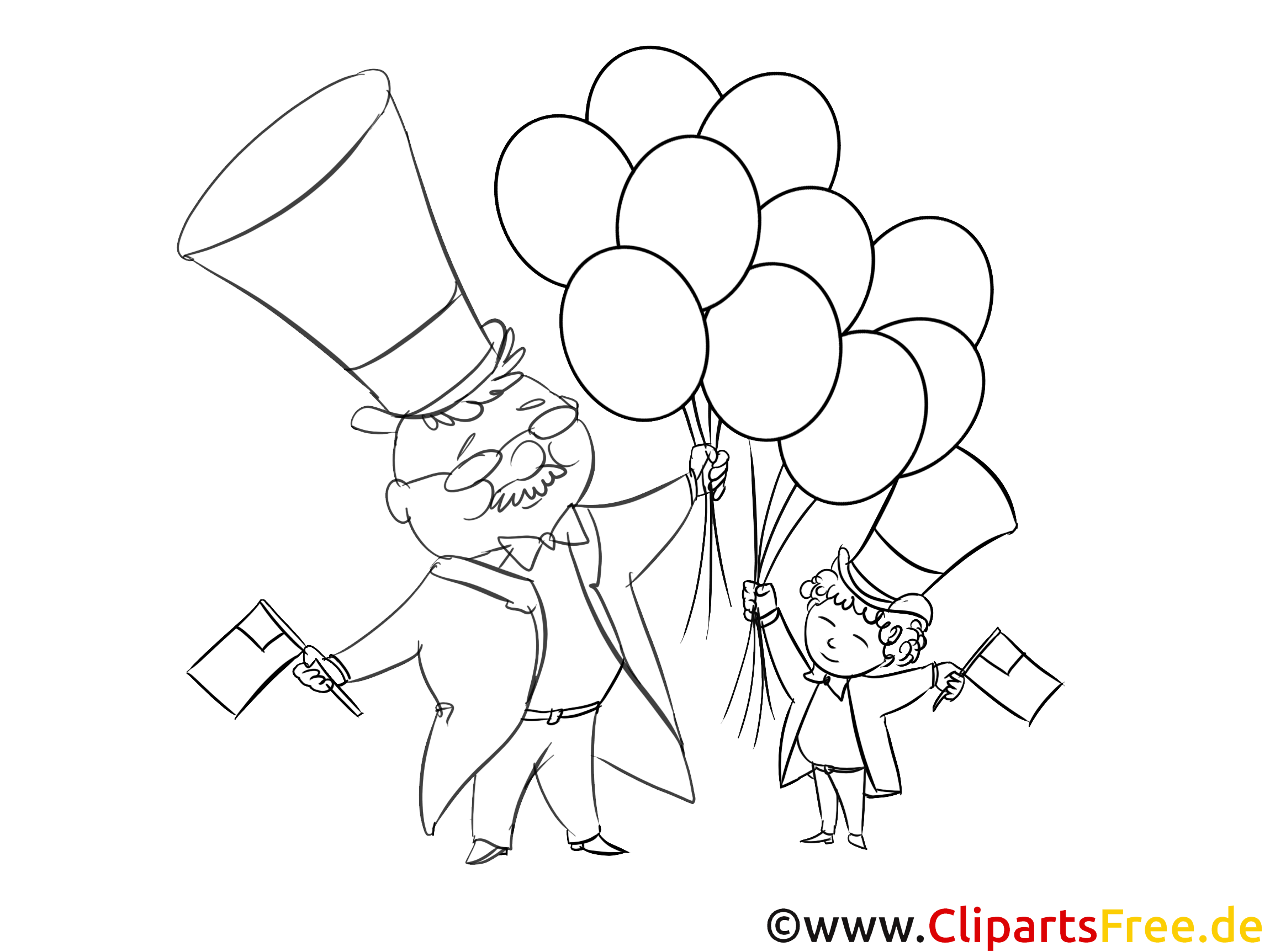 Luftballons zum 4 Juli Vorlagen zum Ausmalen und