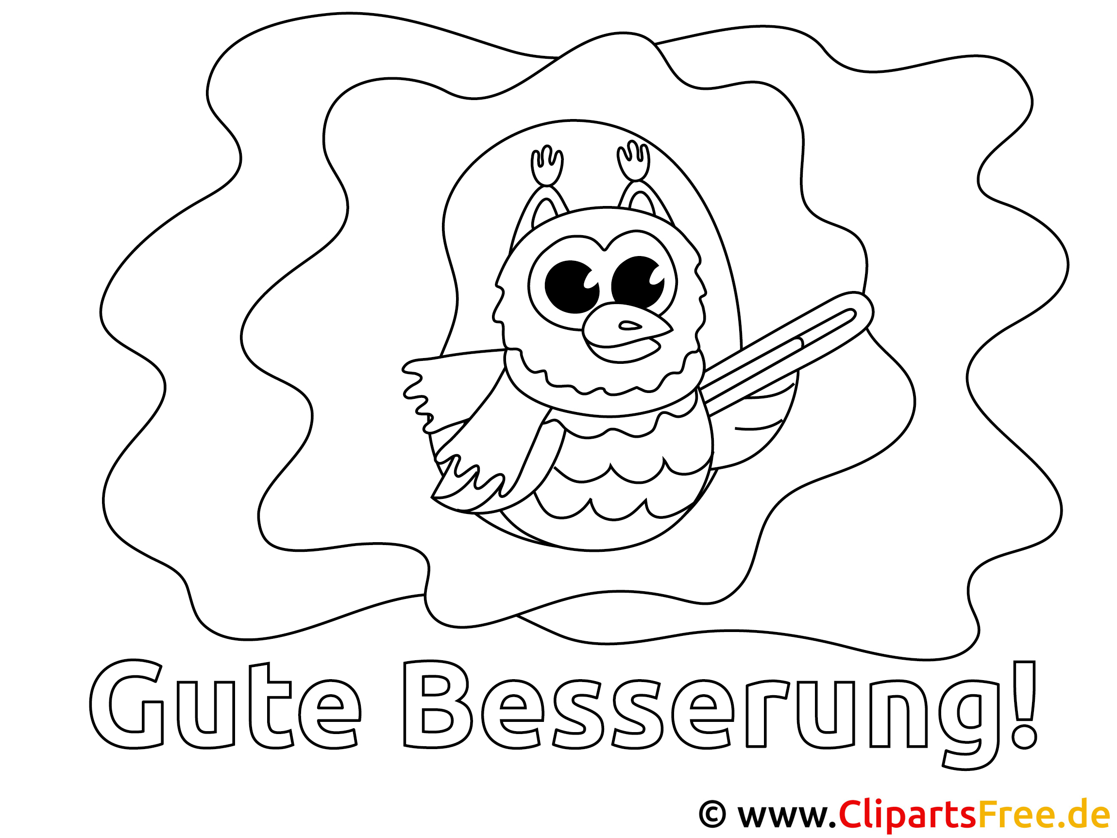 Eule Gute Besserung Gratis Bilder Zum Ausmalen