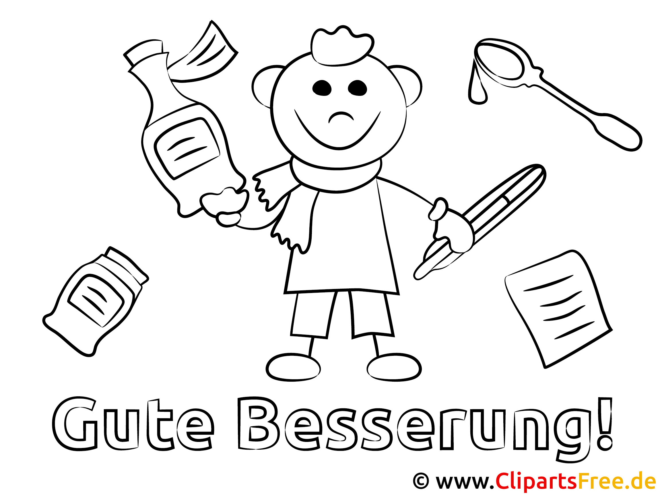 Gute Besserung Malvorlagen kostenlos für Jung und Alt