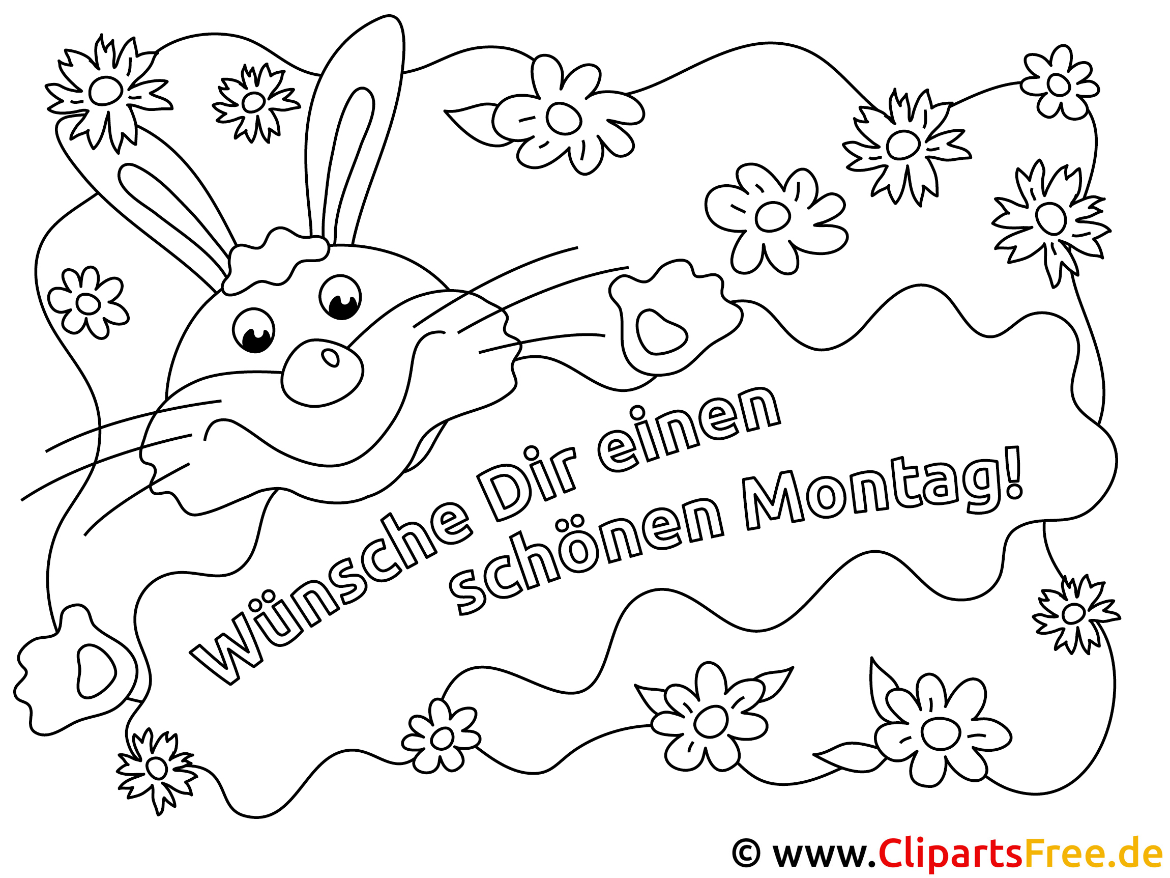 Hase SchÃ¶nen Montag Ausmalbilder fÃ¼r Kinder kostenlos ...