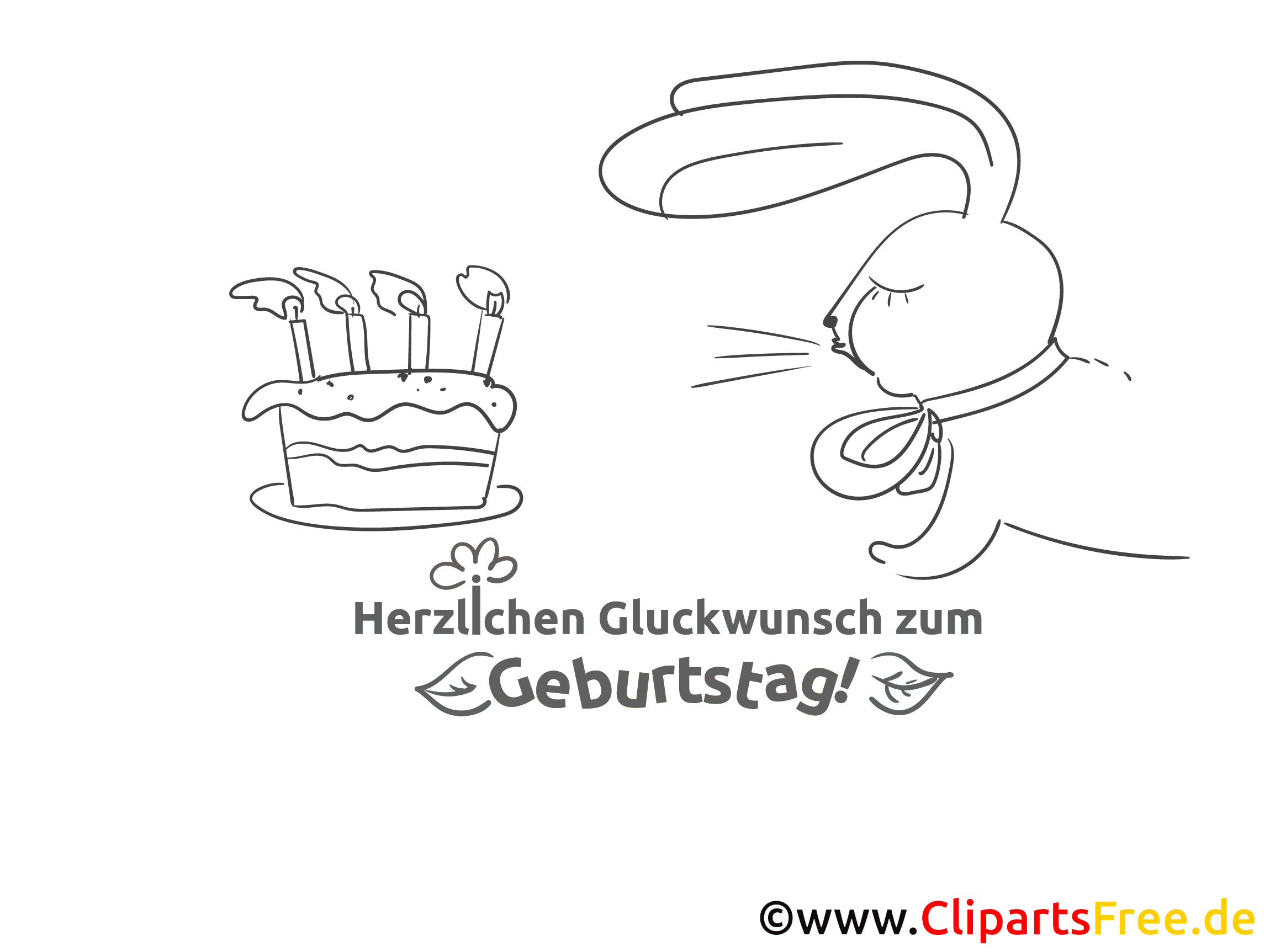 Kerzen Kuchen Geburtstag Ausmalbild