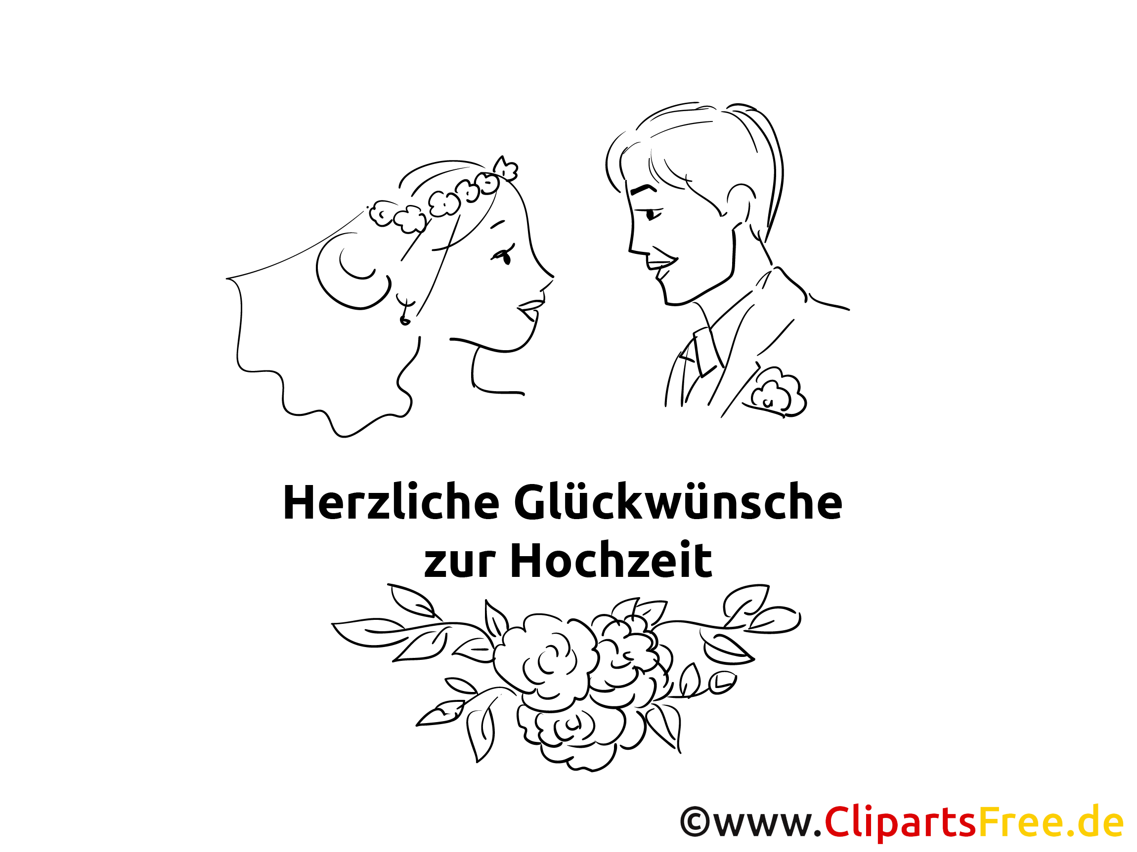 Hochzeit und Liebe Ausmalbilder kostenlos