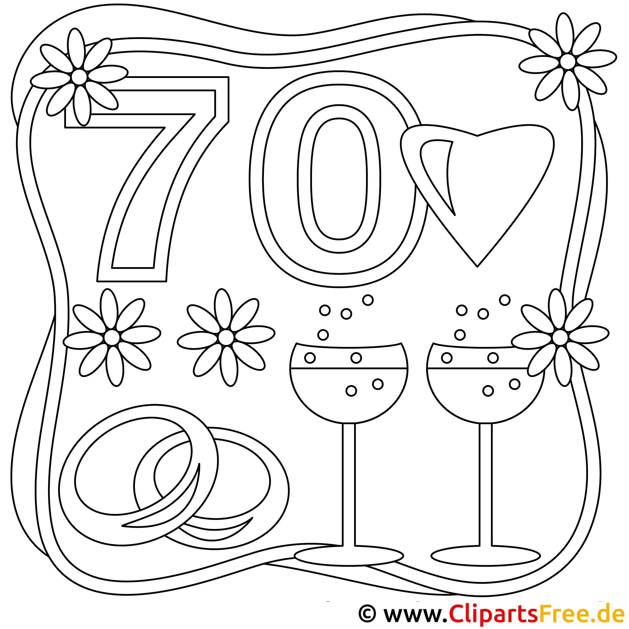 Malvorlage zur Hochzeit