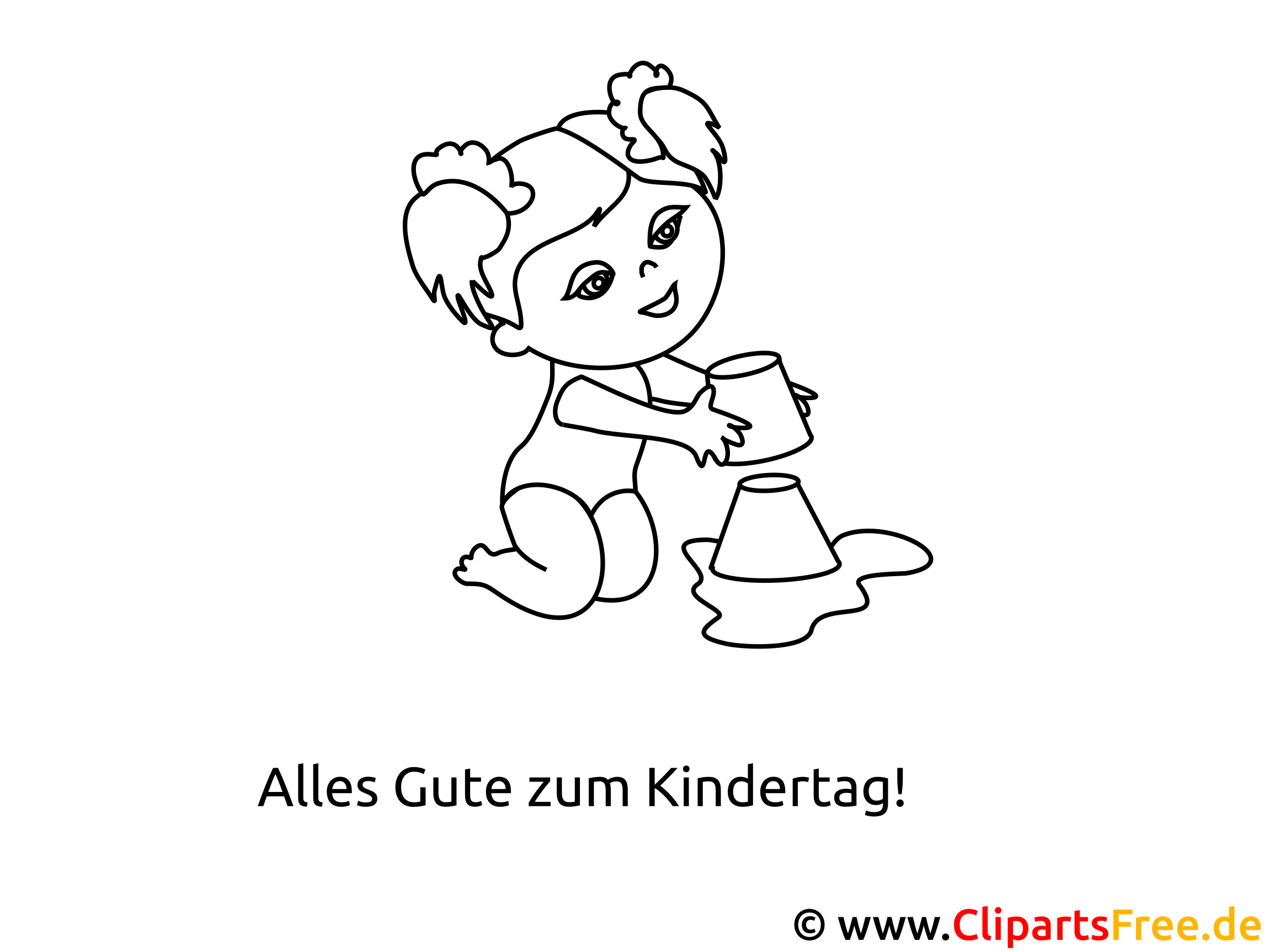 Bilder ausmalen am PC zum Kindertag