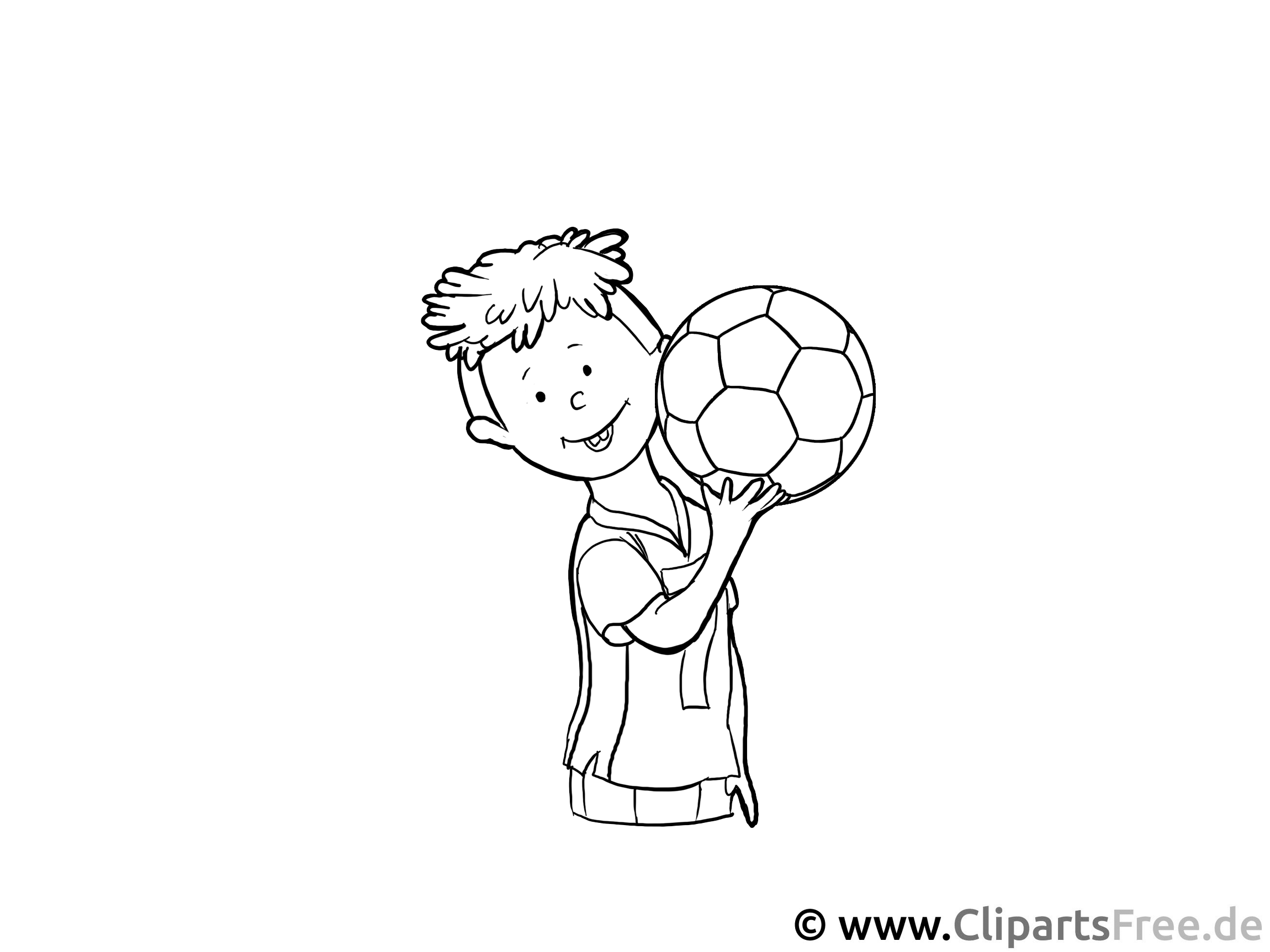 malvorlage kind spielt fussball