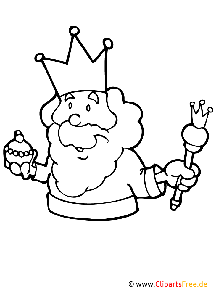 King Colouring Knig Malvorlage fuer Kinder kostenlos