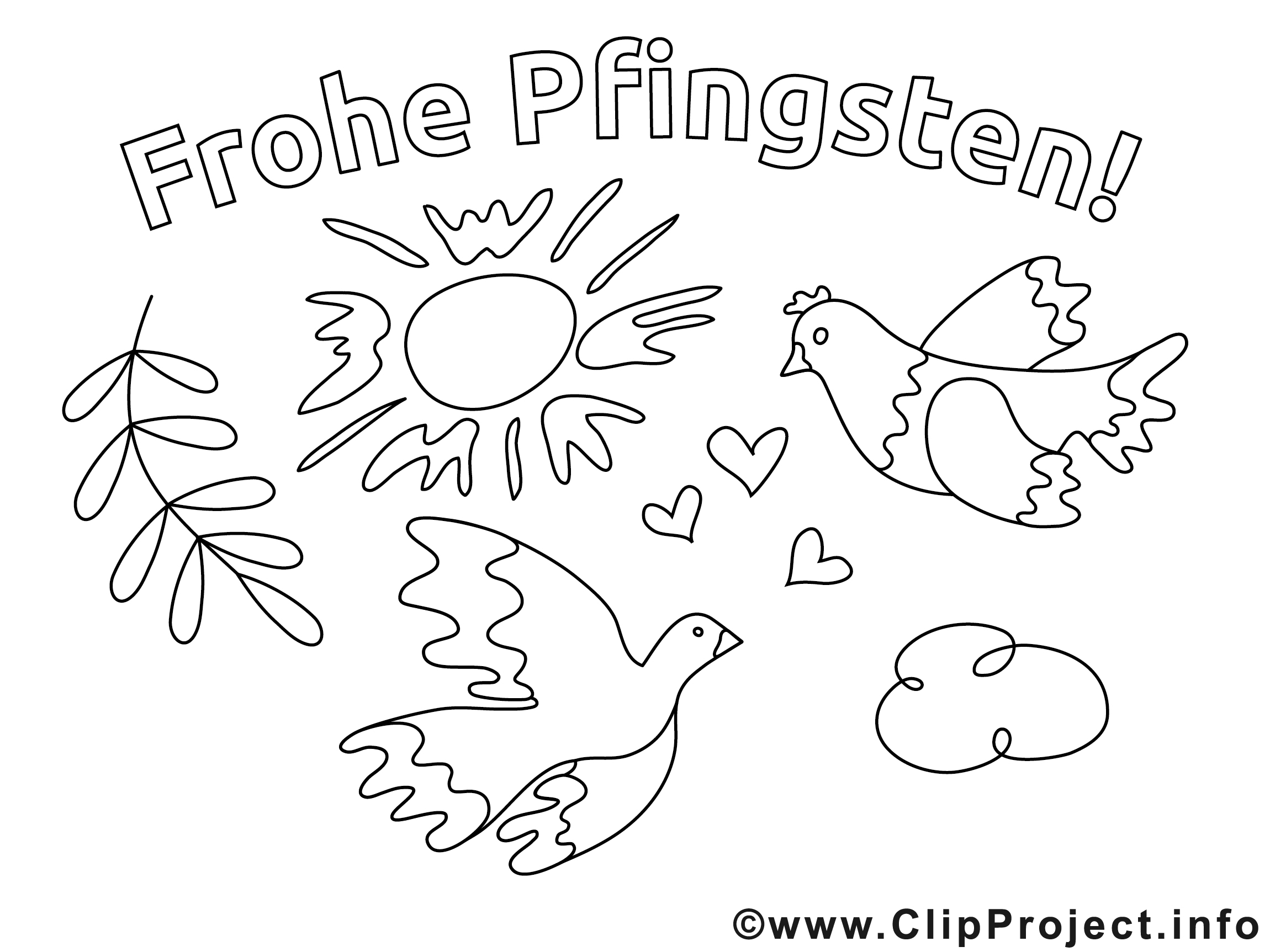 Pfingstsonntag Bild zum Ausmalen