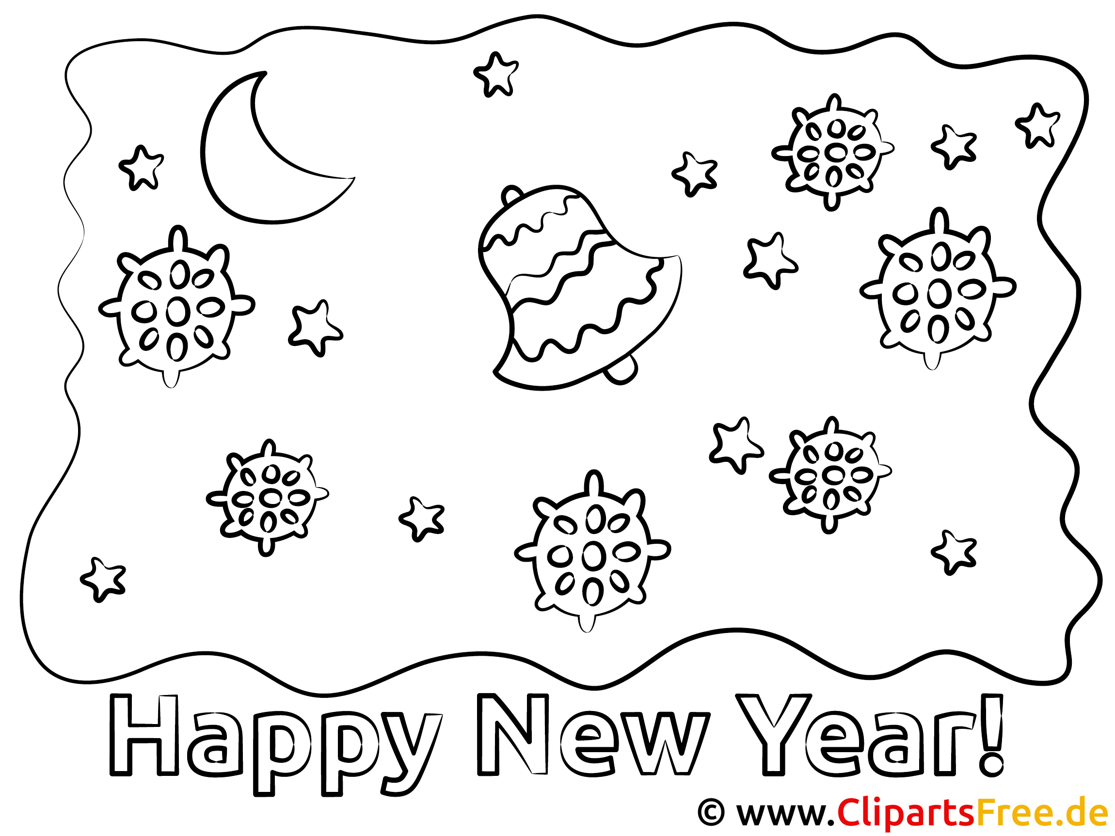 Ausmalbilder Silvester