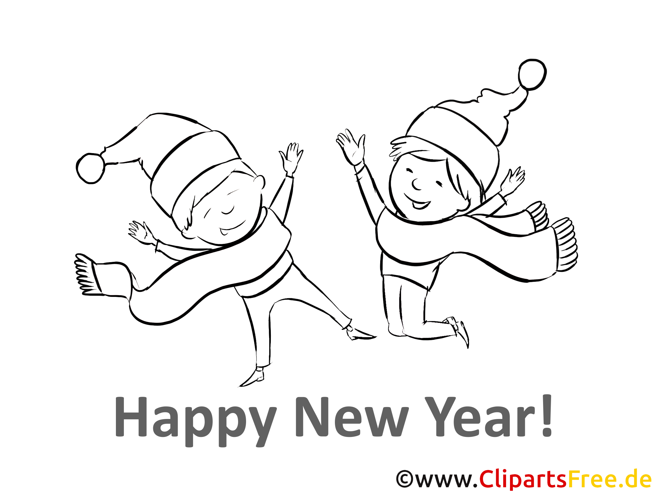 Schal Kinder Neujahr Ausmalbilder