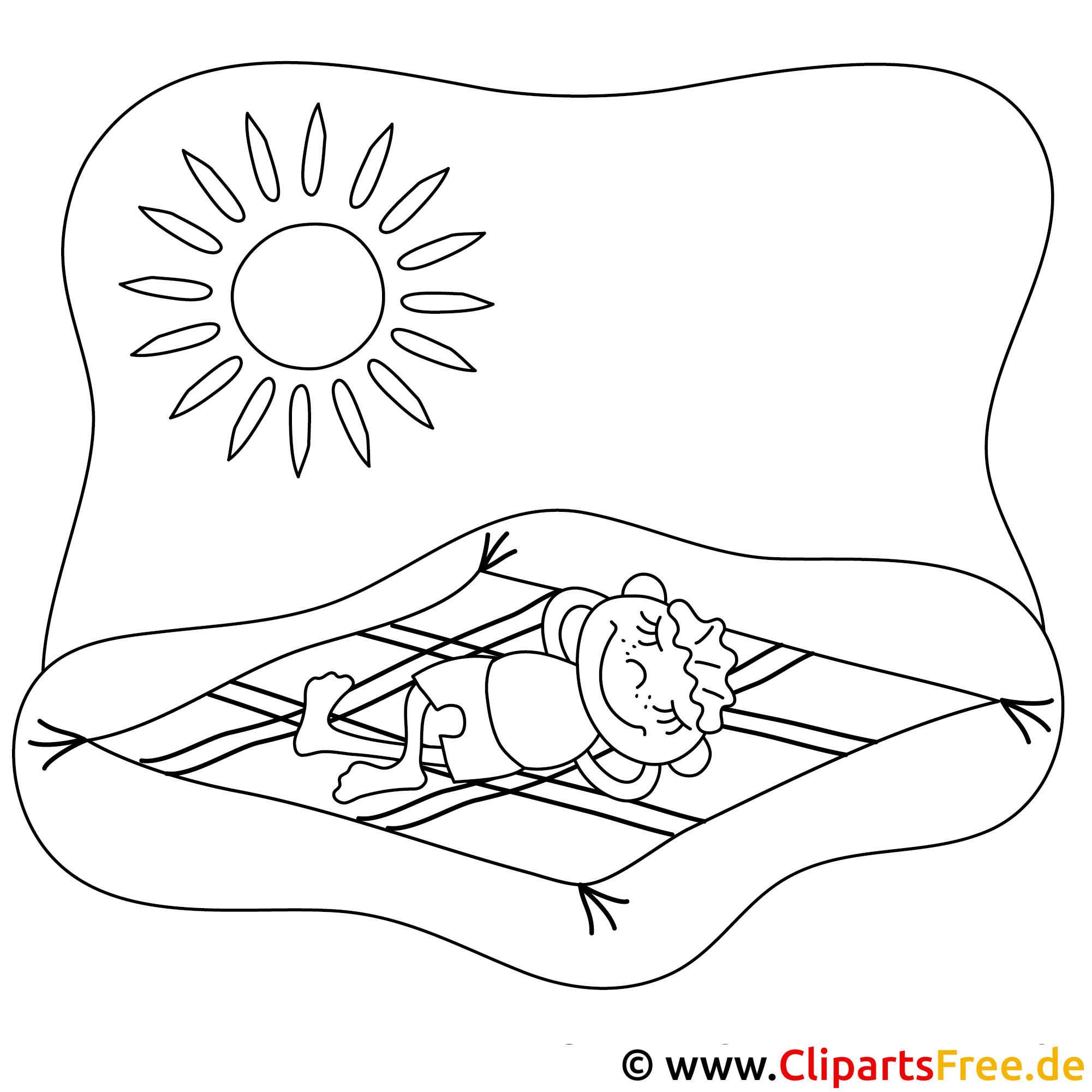 clipart urlaub schwarz weiß - photo #28