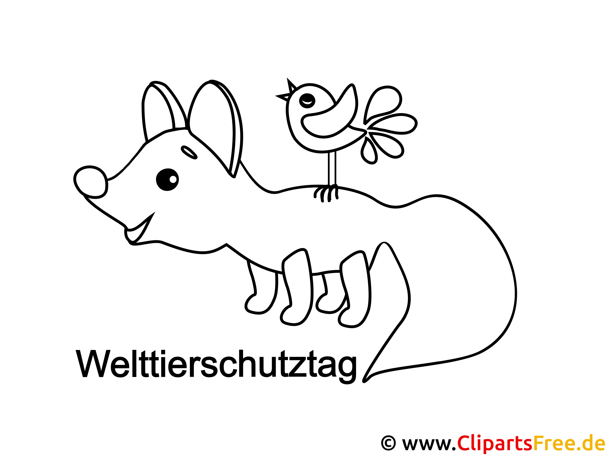 Fuchs bilder comic kostenlos ausdrucken und ausmalen window color malvorlagen tiere für füchse und tiere wald und wiese motive Fuchs Vogel Welttierschutztag Ausmalbild